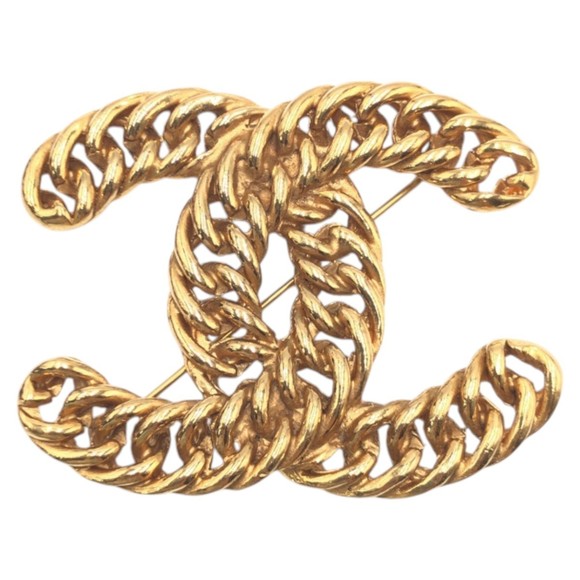 Chanel Coco Mark Gold Gold Plated brooch - Picture 1 of 6